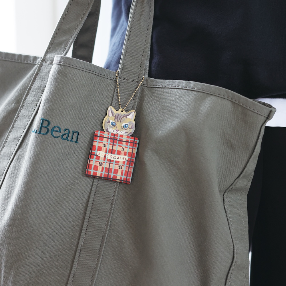 Nathalie Lete Key Chain mirror Gray cat | 8000000works